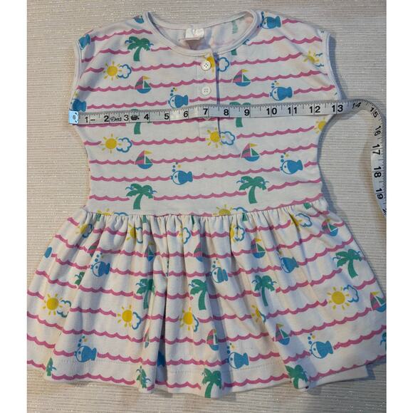 Vintage SEARS Baby Toddler Girl 3T Top Dress Faded Fishies Theme! So Cute! - Picture 3 of 6